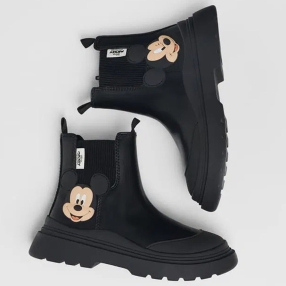 ZARA KIDS LEATHER BOOTS SZ 32 / US 1 - Picture 2 of 4